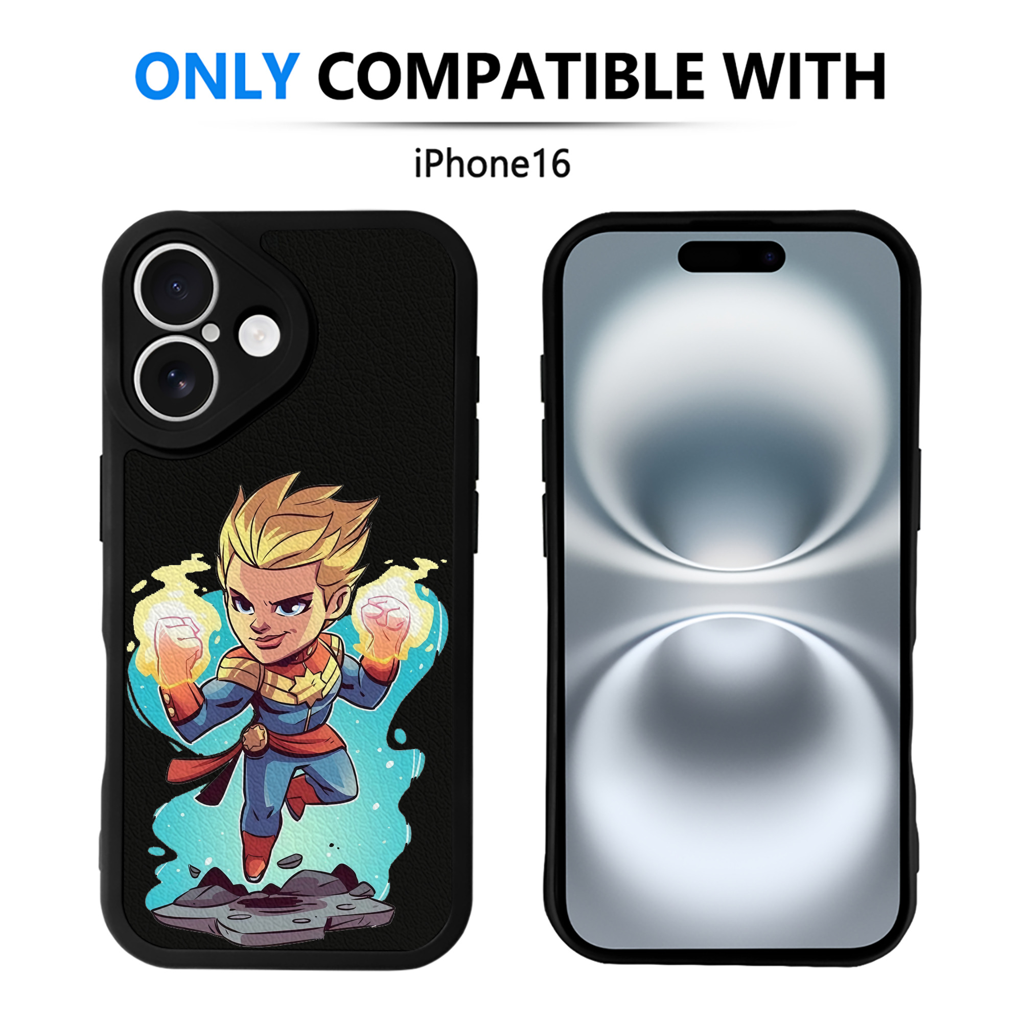 （画像用） アベンジャーズ The Avengers 【iPhone 16シリーズ対応】シリコンスマホケース（レザー調） 材質：シリコン